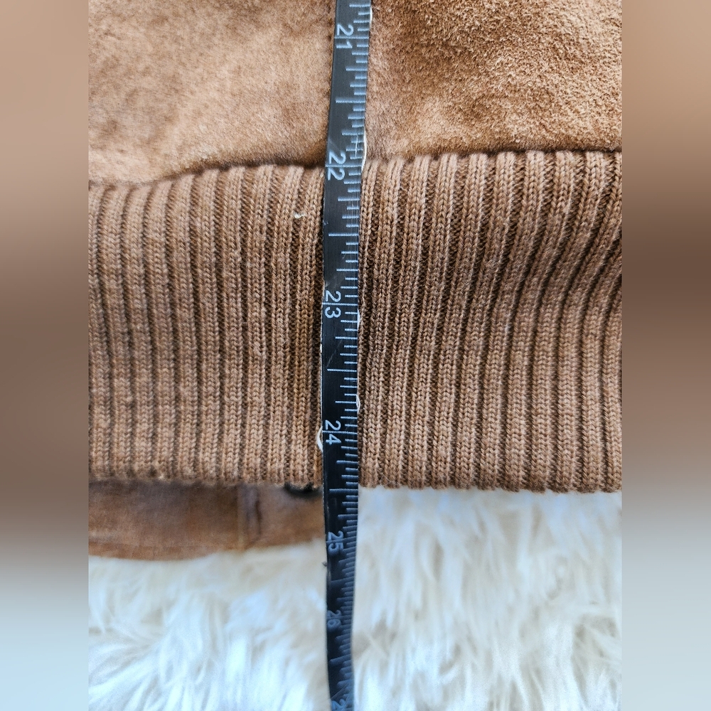 Great Condition Womens Shearling Lined Tan Leather Jacket size 36 - Picture 11 of 12